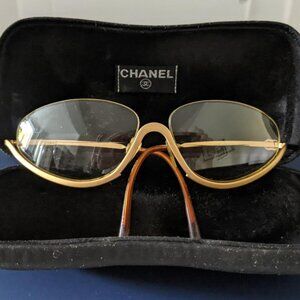 Vintage Chanel eyeglass frames with case